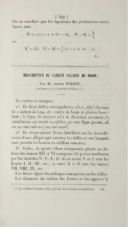 Description du cadran solaire de dijon.