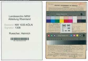 Entnazifizierung Heinrich Ruescher , geb. 28.06.1904 (Ingenieur)