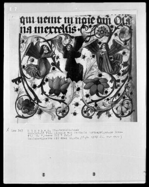 Fünfbändiges Missale von Berthold Furtmeyr — Fünfter Band — Drei Engel
