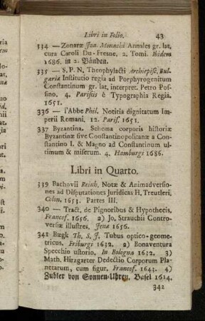 Libri in Quarto. - Libri in Octavo & Duodecimo.