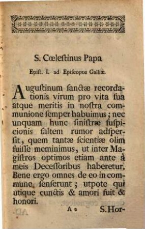 Sancti Aurelii Augustini, Hipponensis Episcopi, Opuscula Tria.