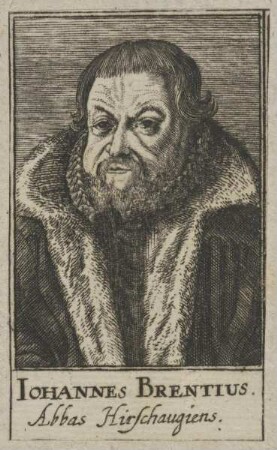 Bildnis des Iohannes Brentius