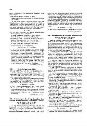 Festsetzung des Besoldungsdienstalters einer dauernd wiedereingestellten ehemaligen Lehrerin : [Amtliche Erlasse] ; [Amtlicher Teil]