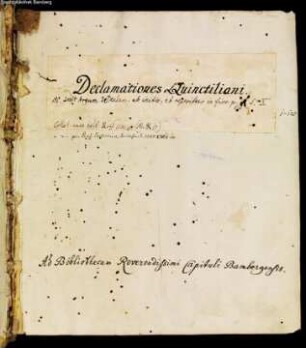 Declamationes maiores - Staatsbibliothek Bamberg Msc.Class.44