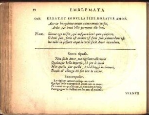 Errat, Et In Nvlla Sede Moratvr Amor