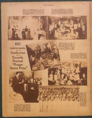 60°. aniversario de la fundación de la Escuela Normal "Roque Sáenz Peña" [Fotografías]