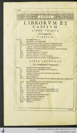 Index Librorum et Capitum.