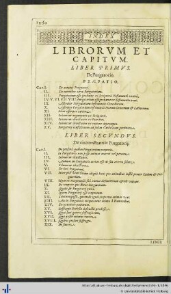 Index Librorum et Capitum.