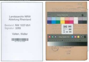 Entnazifizierung Walter Velten , geb. 01.12.1898 (Gastwirt)