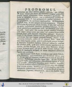 Prodromus.