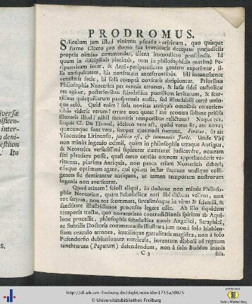 Prodromus.
