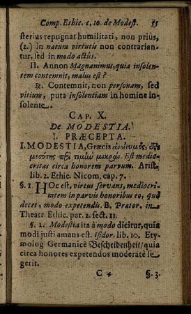 Cap. X. De Modestia.