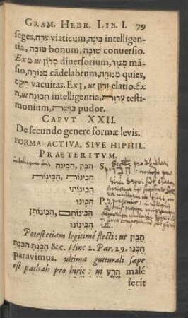 Caput XXII. De secundo genere formae levis.