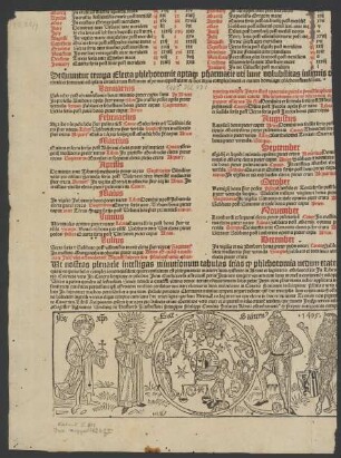 Almanach für Heidelberg auf das Jahr 1495