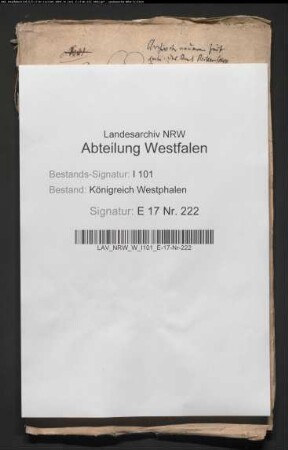Verkauf von Grundbesitzungen des aufgehobenen Kollegiatstifts Wiedenbrück