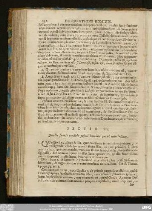 Sectio II. Qualis fuerit conditio primi hominis quoad intellectum.