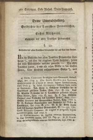 Dritte Unterabtheilung. Geschichte des Teutschen Privatrechts.
