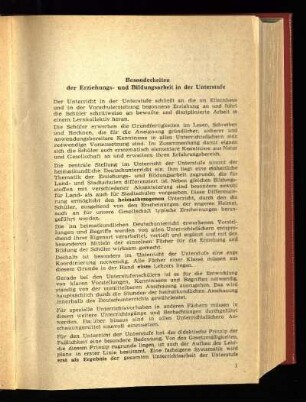 Besonderheiten der Erziehungs- und Bildungsarbeit in der Unterstufe