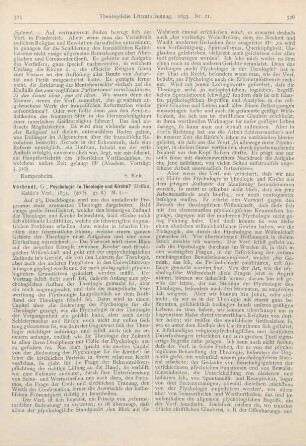 525-527 [Rezension] Vorbrodt, Gustav, Psychologie in Theologie und Kirche?