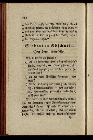 Siebenter Abschnitt. Von dem Unterleibe