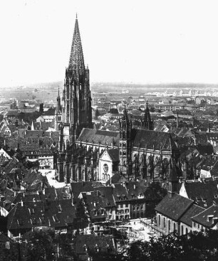 Freiburg im Breisgau, Altstadt und Unserer Lieben Frau, von Südosten