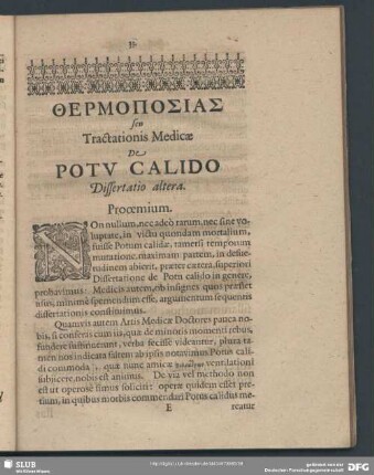 De Potu Calido Dissertatio altera