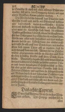 Das achte Capitul
