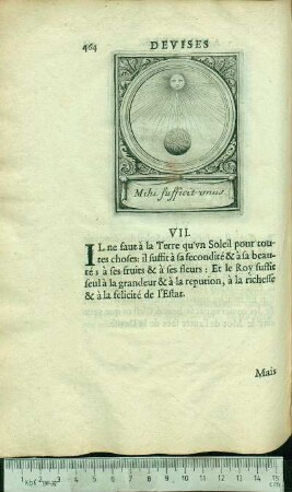 VII. Mihi sufficit vnus.