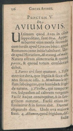 Punctum V. De Avium Ovis