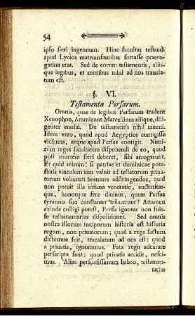 §. VI. Testamenta Persarum.