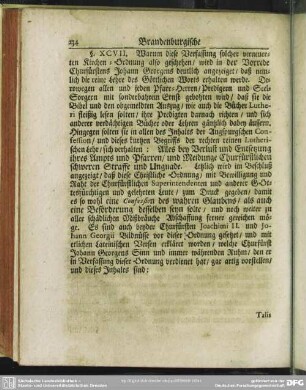 [§ XCVII. Von der Verbindung dieser Ordnung, und derselben Absicht]