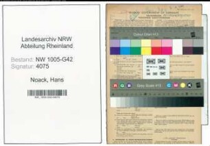 Entnazifizierung Hans Noack , geb. 29.04.1904 (Techniker)