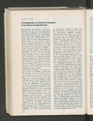 Eine Nachricht von Gottorfer Hofjagden in der Eutiner Kreisbibliothek.