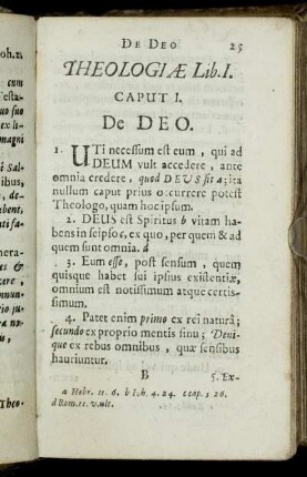 De Deo Theologiæ Lib. I.