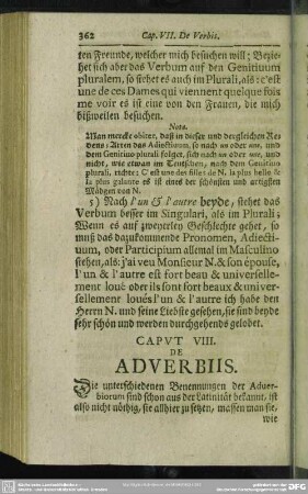Caput VIII. De Adverbiis