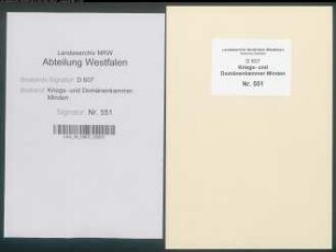 Amt Hausberge - Vogtei Gohfeld - Bauerschaft Werste: Unterlagen der Revisionskommission