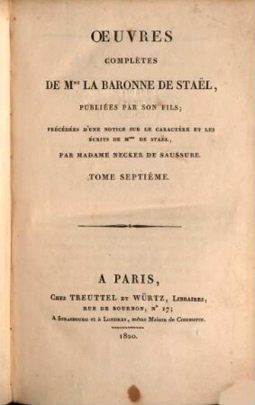Oeuvres complètes de Mme. la baronne de Staël, 7. Delphine, 3