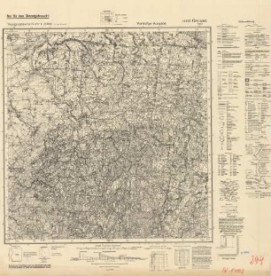 14102 Grenzen (Ostpr.), Topographische Karte 1:25000 (4cm - Karte)