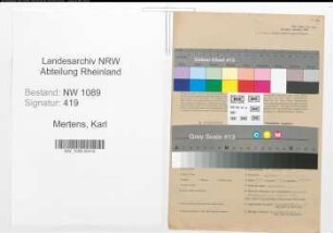 Entnazifizierung Karl Mertens , geb. 08.08.1896 (Polizeimeister)