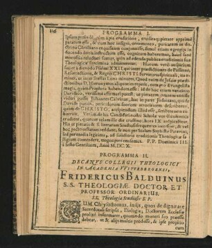 Programma II.