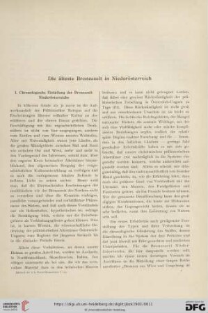 Die älteste Bronzezeit in Niederösterreich