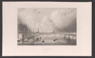 Hamburg, Ansicht vom Hafen