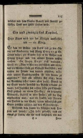 Ein und zwanzigstes Kapitel. - Dreyßigstes Kapitel.