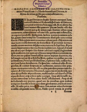Galeatii Capellae De Rebvs Nvper in Italia gestis, libri octo