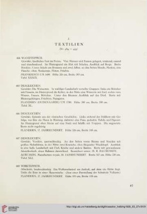 J. Textilien (Nr.464-499)