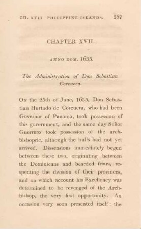 Chapter XVII. Anno dom. 1635. The administration of Don Sebastian Corcuera
