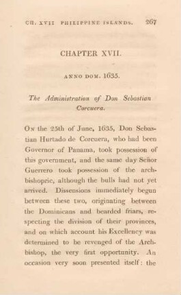 Chapter XVII. Anno dom. 1635. The administration of Don Sebastian Corcuera