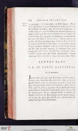 (Lettre CLXI - CLXX)