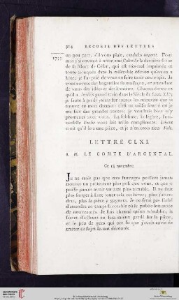 (Lettre CLXI - CLXX)