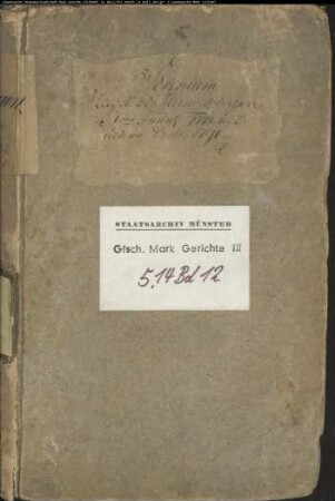 Belege zum Hypothekenbuch ("Scrinium") des Ksp. Meinerzhagen Bd. 12